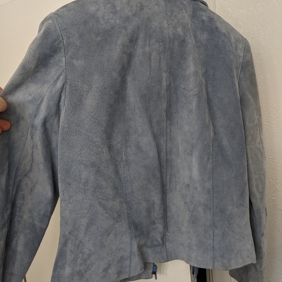 Révue Light Slate Blue Suede Jacket - Picture 4 of 4